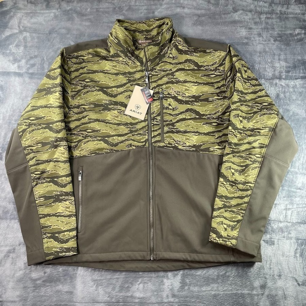 NWT Ariat Mens Sz XL Camo Logo‎ Concealed Carry Softshell Jacket Western Landman